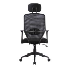 Schreibtischstuhl >Galleon< in schwarz - 61x121x62 (BxHxT)