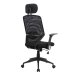 Schreibtischstuhl >Galleon< in schwarz - 61x121x62 (BxHxT)
