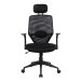 Schreibtischstuhl >Galleon< in schwarz - 61x121x62 (BxHxT)