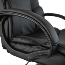 Bürostuhl >Heracles< in schwarz - 63x116x76cm (BxHxT)