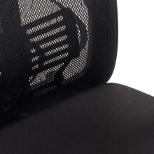 Schreibtischstuhl >Marvin< in schwarz aus PU/Mesh/Schaumstoff - 66x97x65 (BxHxT)