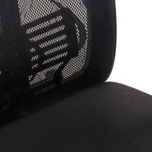 Schreibtischstuhl >Marvin< in schwarz aus PU/Mesh/Schaumstoff - 66x97x65 (BxHxT)
