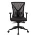 Schreibtischstuhl >Marvin< in schwarz aus PU/Mesh/Schaumstoff - 66x97x65 (BxHxT)