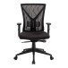 Schreibtischstuhl >Marvin< in schwarz aus PU/Mesh/Schaumstoff - 66x97x65 (BxHxT)
