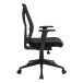 Schreibtischstuhl >Marvin< in schwarz aus PU/Mesh/Schaumstoff - 66x97x65 (BxHxT)
