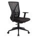 Schreibtischstuhl >Marvin< in schwarz aus PU/Mesh/Schaumstoff - 66x97x65 (BxHxT)