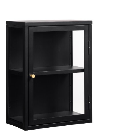 Vitrine >Calella< in Schwarz - 90x60x25 (BxHxT), 249,95 €