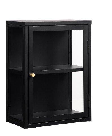 Vitrine >Calella< in Schwarz - 45x60x25 (BxHxT)