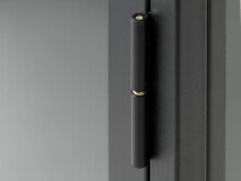 Vitrine >Calella< in Schwarz - 45x60x25 (BxHxT)