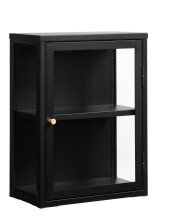 Vitrine >Calella< in Schwarz - 45x60x25 (BxHxT)