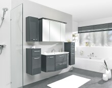 Waschtisch-Set >Quickset 327< in Anthrazit Hochglanz/ Anthrazit Dekor