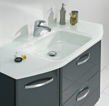 Waschtisch-Set >Quickset 327< in Anthrazit Hochglanz/ Anthrazit Dekor