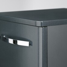 Badmöbel-Set >Quickset 327< in Anthrazit Hochglanz/ Anthrazit Dekor