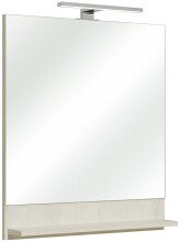 Badmöbel-Set >Quickset 350< in Pinie Ida hell/ Weiß Glanz - 62x200x28cm (BxHxT)