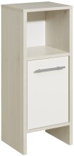 Badmöbel-Set >Quickset 350< in Pinie Ida hell/ Weiß Glanz - 95x200x28cm (BxHxT)