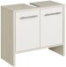 Badmöbel-Set >Quickset 350< in Pinie Ida hell/ Weiß Glanz - 95x200x28cm (BxHxT)
