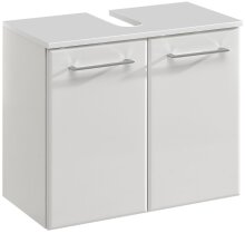 Badmöbel-Set >Quickset 376< in Weiß Hochglanz - 67x200x33cm (BxHxT)