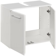 Badmöbel-Set >Quickset 376< in Weiß Hochglanz - 67x200x33cm (BxHxT)