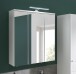 Badmöbel-Set >Quickset 955< in Weiß Hochglanz - 130x200x33cm (BxHxT)