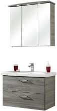 Badmöbel-Set >Quickset 916< in Sangallo Grau quer - 82x200x45cm (BxHxT)