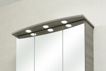 Badmöbel-Set >Quickset 916< in Sangallo Grau quer - 82x200x45cm (BxHxT)
