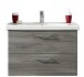 Badmöbel-Set >Quickset 916< in Sangallo Grau quer - 82x200x45cm (BxHxT)