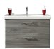 Badmöbel-Set >Quickset 916< in Sangallo Grau quer - 112x5x45cm (BxHxT)