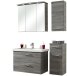 Badmöbel-Set >Quickset 916< in Sangallo Grau quer - 112x5x45cm (BxHxT)