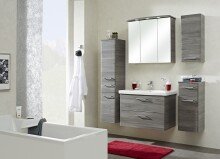 Badmöbel-Set >Quickset 916< in Sangallo Grau quer - 112x200x45cm (BxHxT)