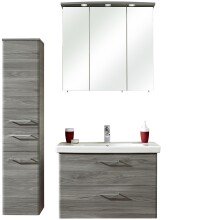 Badmöbel-Set >Quickset 916< in Sangallo Grau quer - 112x200x45cm (BxHxT)