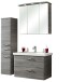 Badmöbel-Set >Quickset 916< in Sangallo Grau quer - 112x200x45cm (BxHxT)