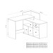 Eckschreibtisch >Optima2< in Kronberg Eiche/schwarz - 121x87x109 (BxHxT)