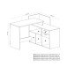 Eckschreibtisch >Optima2< in Kronberg Eiche/schwarz - 121x87x109 (BxHxT)