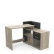 Eckschreibtisch >Optima2< in Kronberg Eiche/schwarz - 121x87x109 (BxHxT)