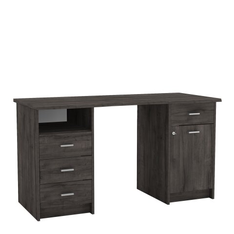 Schreibtisch >BC 3155< in Schwarz aus Holzwerkstoff E1 - 150x74x55cm ,  249,95 €