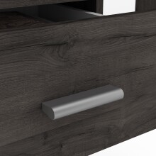 Schreibtisch >Monaco 2< in schwarz aus Holzwerkstoff - 135x74x58cm (BxHxT)