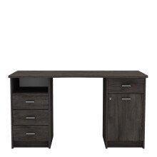 Schreibtisch >Monaco 2< in schwarz aus Holzwerkstoff - 135x74x58cm (BxHxT)