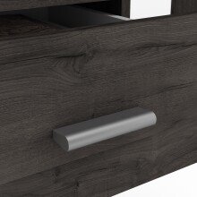 Schreibtisch >Monaco 2< in schwarz aus Holzwerkstoff - 135x74x58cm (BxHxT)