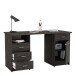 Schreibtisch >Monaco 2< in schwarz aus Holzwerkstoff - 135x74x58cm (BxHxT)