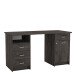 Schreibtisch >Monaco 2< in schwarz aus Holzwerkstoff - 135x74x58cm (BxHxT)