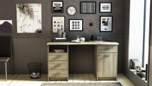 Schreibtisch >Monaco 2< in Eiche aus Holzwerkstoff - 135x74x58cm (BxHxT)