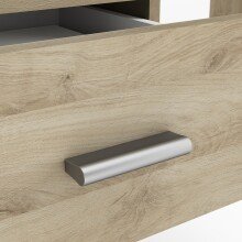 Schreibtisch >Monaco 2< in Eiche aus Holzwerkstoff - 135x74x58cm (BxHxT)