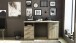 Schreibtisch >Monaco 2< in Eiche aus Holzwerkstoff - 135x74x58cm (BxHxT)