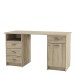 Schreibtisch >Monaco 2< in Eiche aus Holzwerkstoff - 135x74x58cm (BxHxT)