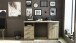Schreibtisch >Monaco 2< in Eiche aus Holzwerkstoff - 135x74x58cm (BxHxT)