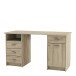 Schreibtisch >Monaco 2< in Eiche aus Holzwerkstoff - 135x74x58cm (BxHxT)