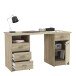 Schreibtisch >Monaco 2< in Eiche aus Holzwerkstoff - 135x74x58cm (BxHxT)