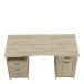 Schreibtisch >Monaco 2< in Eiche aus Holzwerkstoff - 135x74x58cm (BxHxT)