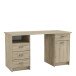 Schreibtisch >Monaco 2< in Eiche aus Holzwerkstoff - 135x74x58cm (BxHxT)