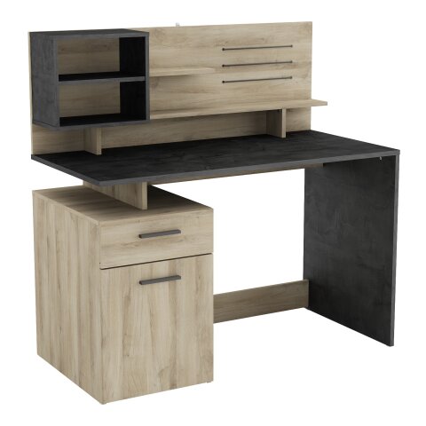 Schreibtisch >Malicia< in Kronberg Eiche/sidewalk - 122x120x58 (BxHxT)